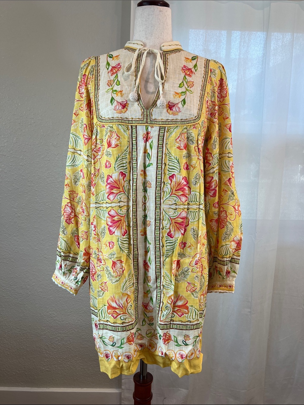 Few Moda Anaya Manuela Dress Floral Long-Sleeve Tunic Style. Size S. NWT